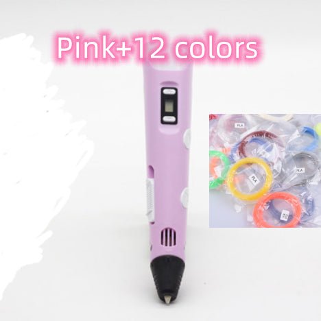 3D print pen 3D pen two generation graffiti 3D stereoscopic paintbrush children puzzle painting toys - Elite TronX