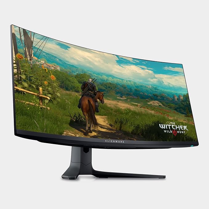 Alienware AW3423DWF Curved QD - OLED Gaming Monitor - 34 - inch Quantum Dot OLED 0.1Ms 165Hz 21:9 Curved Display, 99.3% DCI - P3 Color Gamut, VESA DisplayHDR True Black 400, AMD FreeSync Premium Pro - Black - Elite TronX
