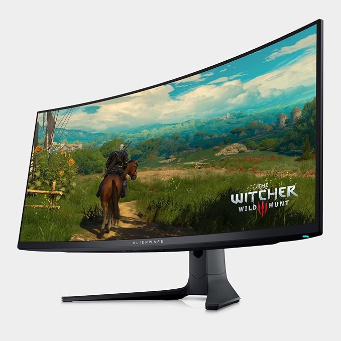 Alienware AW3423DWF Curved QD - OLED Gaming Monitor - 34 - inch Quantum Dot OLED 0.1Ms 165Hz 21:9 Curved Display, 99.3% DCI - P3 Color Gamut, VESA DisplayHDR True Black 400, AMD FreeSync Premium Pro - Black - Elite TronX