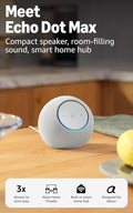 Amazon Echo Dot Max (newest model), Alexa speaker with room - filling sound and nearly 3x bass, Great for living rooms and medium - sized spaces, Designed for Alexa+, Glacier White - Elite TronX