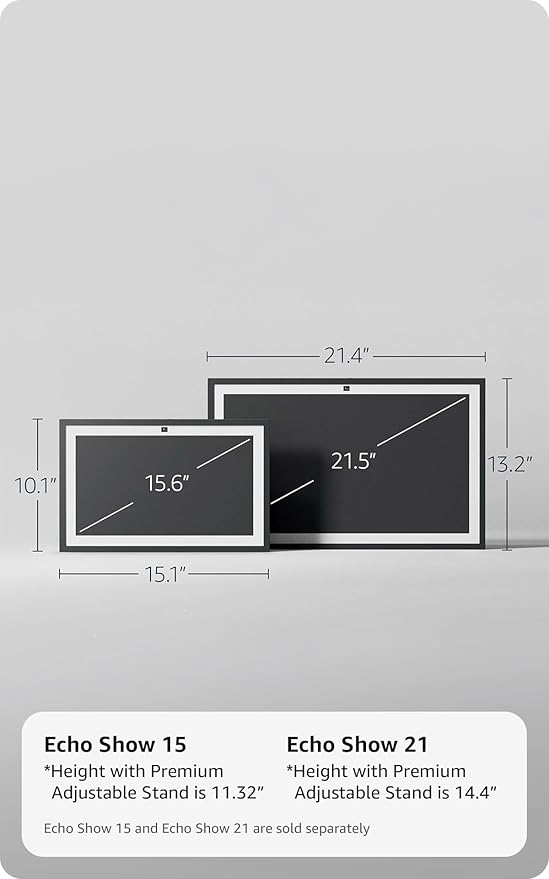 Amazon Echo Show 15 (newest model), Full HD 15.6" kitchen hub for home organization, with built - in Fire TV, Designed for Alexa+ - Elite TronX