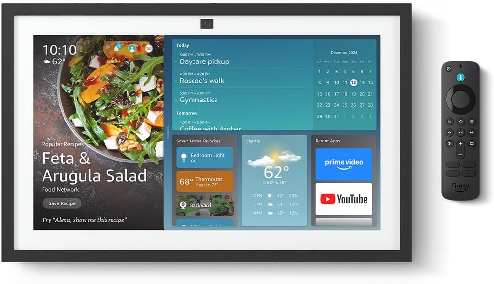 Amazon Echo Show 15 (newest model), Full HD 15.6" kitchen hub for home organization, with built - in Fire TV, Designed for Alexa+ - Elite TronX