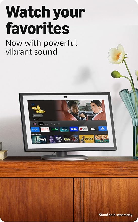 Amazon Echo Show 15 (newest model), Full HD 15.6" kitchen hub for home organization, with built - in Fire TV, Designed for Alexa+ - Elite TronX