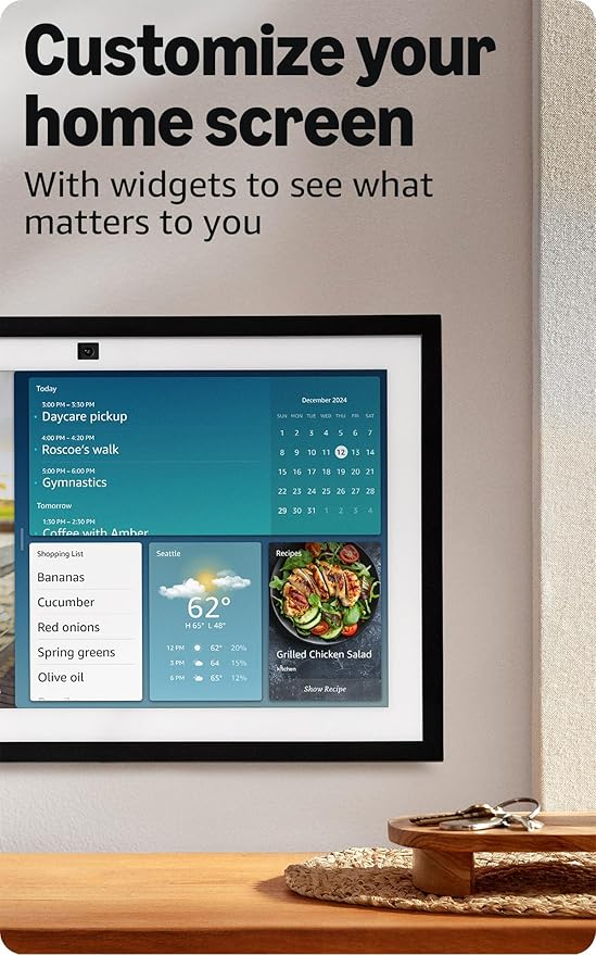 Amazon Echo Show 15 (newest model), Full HD 15.6" kitchen hub for home organization, with built - in Fire TV, Designed for Alexa+ - Elite TronX