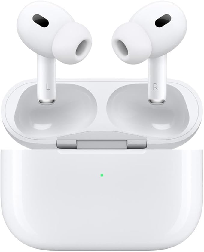 Apple AirPods Pro 2 Wireless Earbuds, Active Noise Cancellation, Hearing Aid Feature, Bluetooth Headphones, Transparency, Personalized Spatial Audio, High - Fidelity Sound, H2 Chip, USB - C Charging - Elite TronX