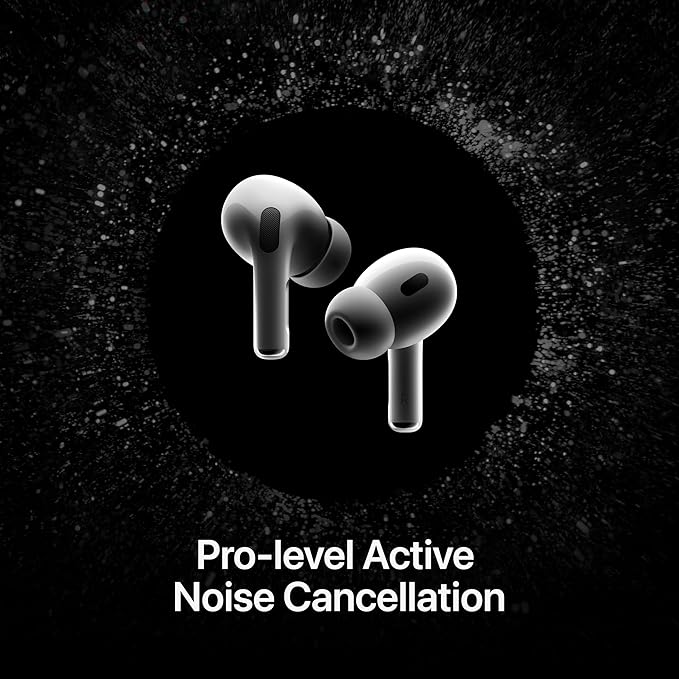 Apple AirPods Pro 2 Wireless Earbuds, Active Noise Cancellation, Hearing Aid Feature, Bluetooth Headphones, Transparency, Personalized Spatial Audio, High - Fidelity Sound, H2 Chip, USB - C Charging - Elite TronX