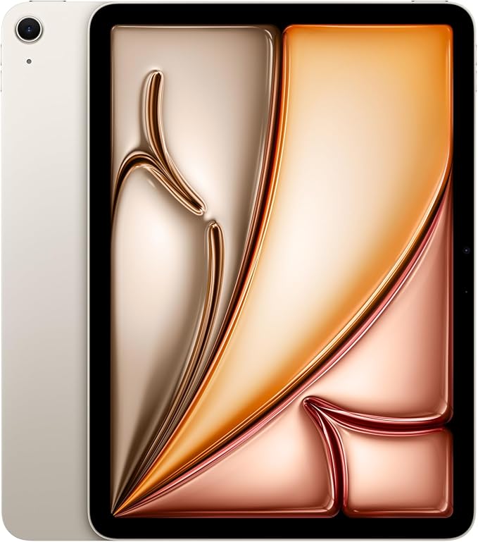 Apple iPad Air 11 - inch with M3 chip Built for Apple Intelligence, Liquid Retina Display, 1TB, 12MP Front/Back Camera, Wi - Fi 6E, Touch ID, All - Day Battery Life — Starlight - Elite TronX