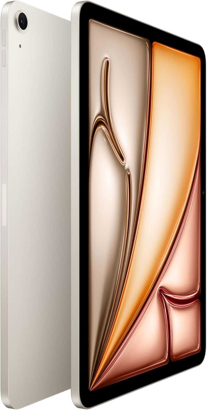 Apple iPad Air 11 - inch with M3 chip Built for Apple Intelligence, Liquid Retina Display, 1TB, 12MP Front/Back Camera, Wi - Fi 6E, Touch ID, All - Day Battery Life — Starlight - Elite TronX