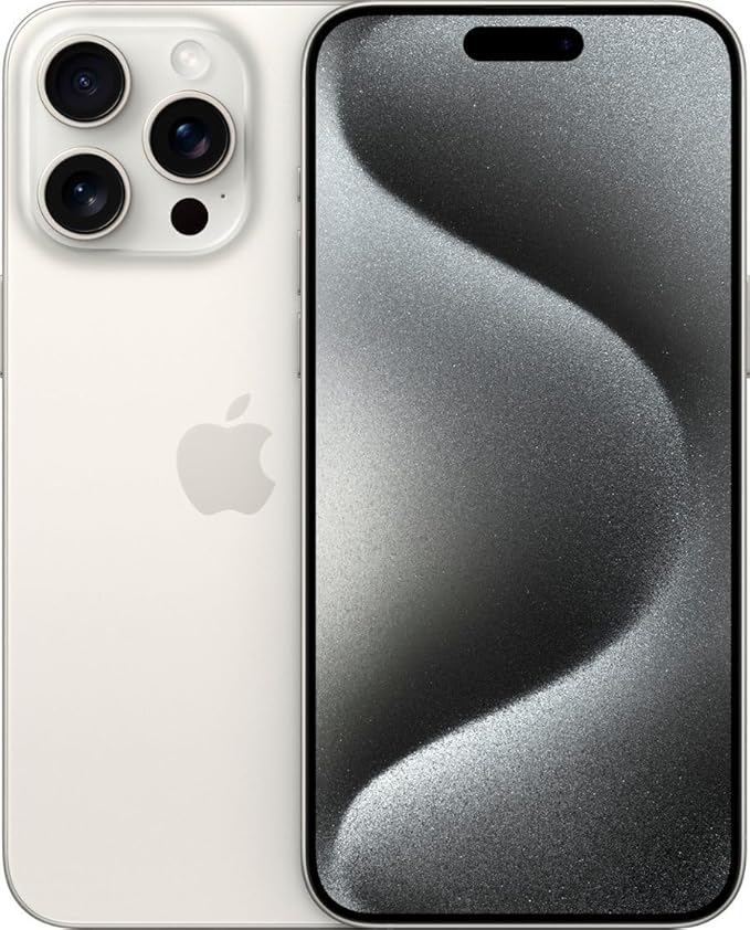 Apple iPhone (Renewed Premium) 15 Pro Max, 1TB, White Titanium - Unlocked - Elite TronX