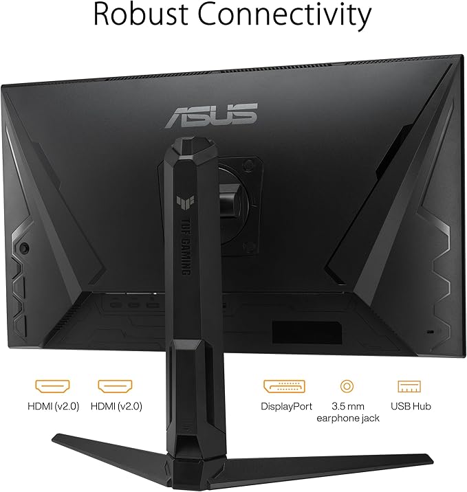 ASUS TUF Gaming 27” 1440P Monitor (VG27AQL3A) - QHD (2560 x 1440), 180Hz, 1ms, Fast IPS, Extreme Low Motion Blur SYNC, G - SYNC Compatible, Freesync Premium, 130% sRGB, DisplayHDR 400, 3 Year Warranty - Elite TronX