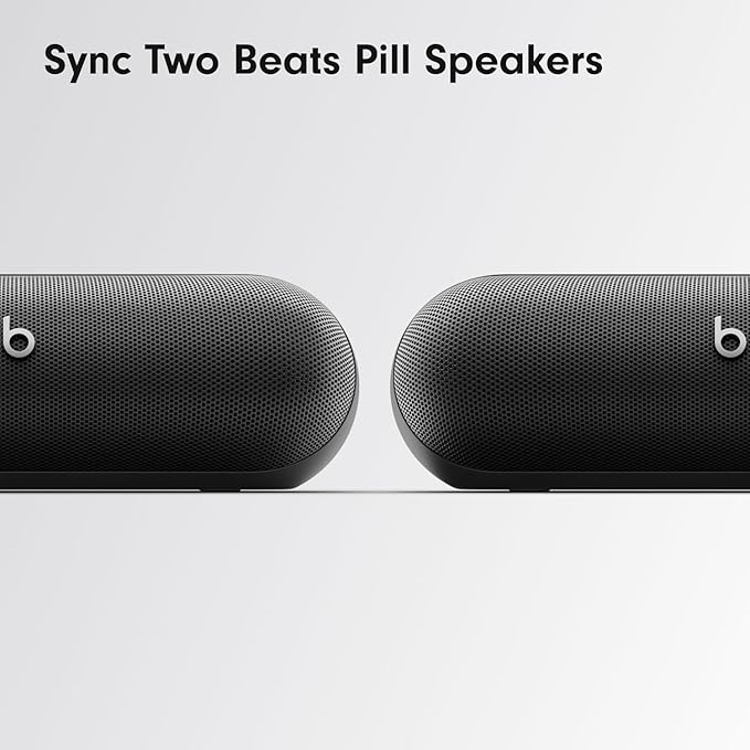 Beats Pill - Portable Bluetooth Speaker - Up to 24H Battery Life, Water Resistant, Bluetooth, Apple & Android Compatible, Seriously Loud Sound for Home, Outdoor and Travel - Matte Black - Elite TronX