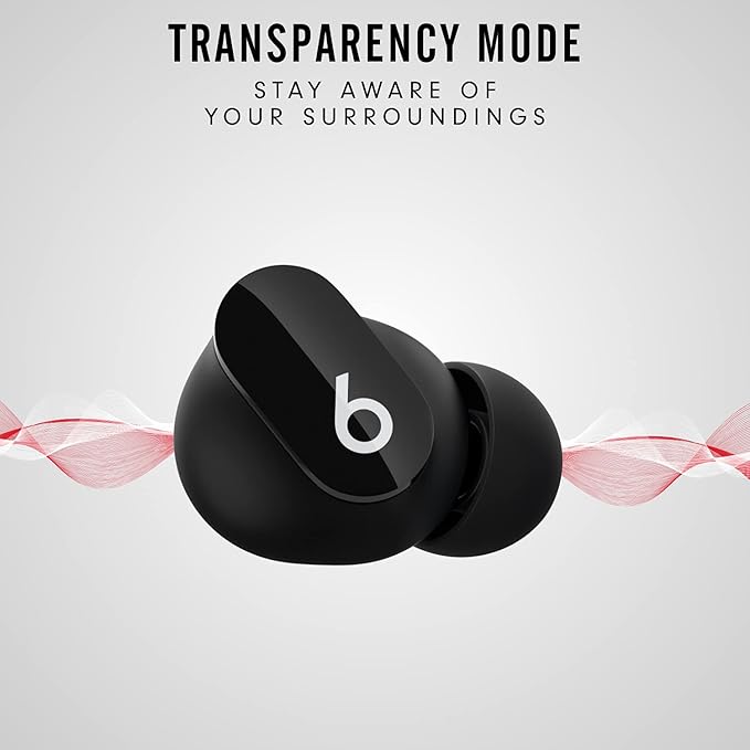 Beats Studio Buds - True Wireless Noise Cancelling Earbuds - Compatible with Apple & Android, Built - in Microphone, IPX4 Rating, Sweat Resistant Earphones, Class 1 Bluetooth Headphones - Black - Elite TronX