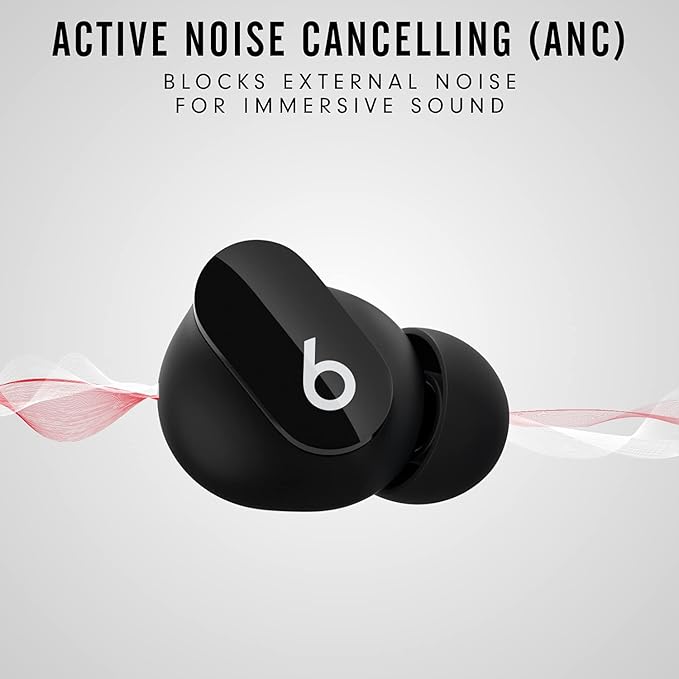 Beats Studio Buds - True Wireless Noise Cancelling Earbuds - Compatible with Apple & Android, Built - in Microphone, IPX4 Rating, Sweat Resistant Earphones, Class 1 Bluetooth Headphones - Black - Elite TronX