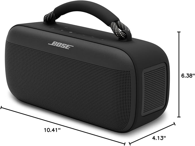Bose SoundLink Max Bluetooth Speaker - Portable Wireless Party Speaker, IP67 Waterproof, Rope Handle, Up to 20 Hours of Playtime, USB - C, Built - in 3.5mm AUX Input, Black - Elite TronX