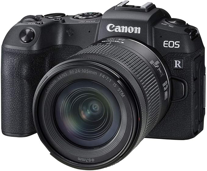 Canon EOS RP Full - Frame Mirrorless Interchangeable Lens Camera + RF24 - 105mm Lens F4 - 7.1 is STM Lens Kit - Compact and Lightweight for Traveling and Vlogging, Black (3380C132) - Elite TronX