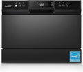 COMFEE’ Countertop Dishwasher, Energy Star Portable Dishwasher, 6 Place Settings & 8 Washing Programs, Speed, Baby - Care, ECO& Glass, Dish Washer for Dorm, RV& Apartment, Black - Elite TronX