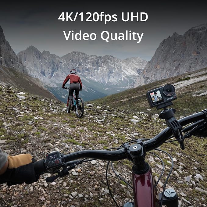 DJI Osmo Action 4 Standard Combo, 4K/120fps Waterproof Action Camera with a 1/1.3 - Inch Sensor, Stunning Low - Light Imaging,10 - bit & D - Log M Color Performance, Long - Lasting 160 Mins, Outdoor Camera - Elite TronX
