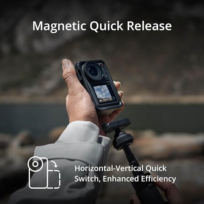 DJI Osmo Action 4 Standard Combo, 4K/120fps Waterproof Action Camera with a 1/1.3 - Inch Sensor, Stunning Low - Light Imaging,10 - bit & D - Log M Color Performance, Long - Lasting 160 Mins, Outdoor Camera - Elite TronX