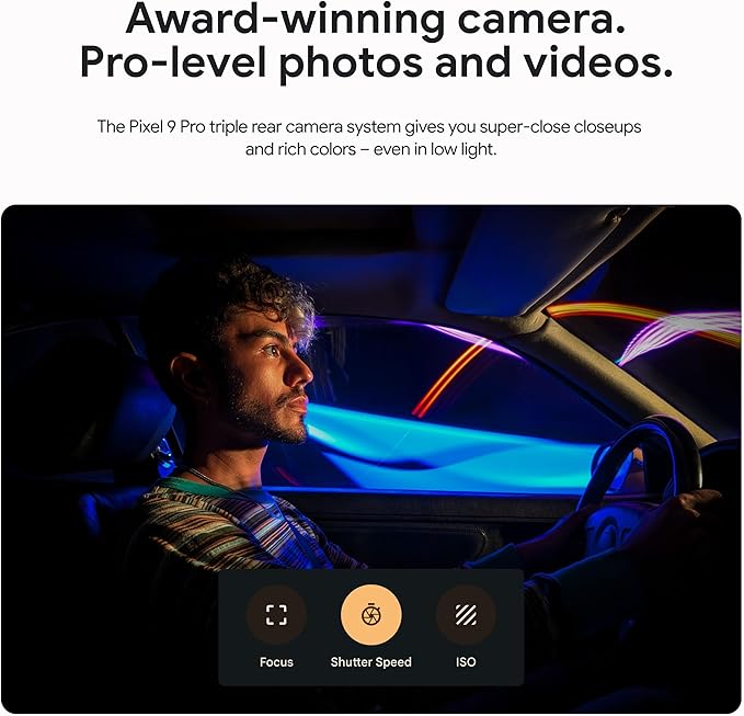 Google Pixel 9 Pro XL - Unlocked Android Smartphone with Gemini, Triple Rear Camera System, 24 - Hour Battery, and 6.8" Super Actua Display - Hazel - 128 GB - Elite TronX