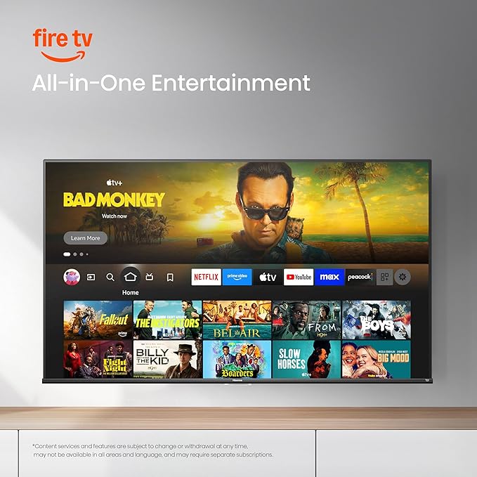 Hisense 55" Class A7 Series (55A7NF,2025 Model) 4K UHD Smart Fire TV, Voice Remote with Alexa, Wide Color Gamut, HDR10+, Dolby Vision, Dolby Atmos, Game Mode, ALLM, Stream Live TV Without Cable - Elite TronX