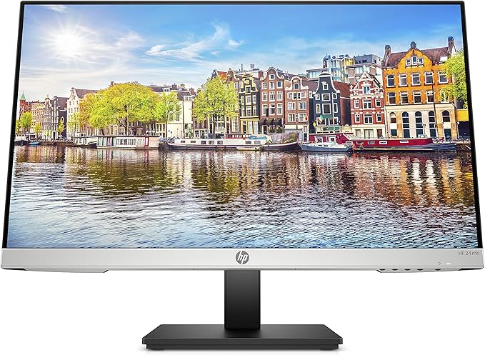 HP 24mh FHD Monitor - Computer Monitor with 23.8 - Inch IPS Display (1080p) - Built - in Speakers and VESA Mounting - Height/Tilt Adjustment for Ergonomic Viewing - HDMI and DisplayPort - (1D0J9AAABA) - Elite TronX