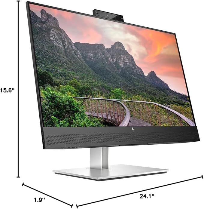 HP E27m G4 27" Class Webcam WQHD LCD Monitor - 16:9 - Black - 27" Viewable - in - Plane Switching (IPS) Technology - 2560 x 1440 - 300 Nit - 5 ms - Speakers - HDMI - DisplayPort - USB Hub - Elite TronX