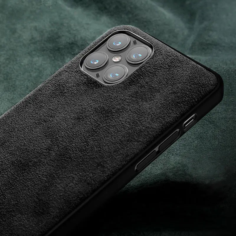 iPhone 14 Anacotte Luxeium premium microfiber suede handcraft iPhone case - Elite TronX