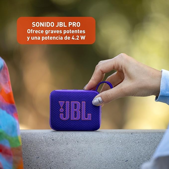 JBL Go 4 - Ultra - Portable, Waterproof and Dustproof Bluetooth Speaker, Big JBL Pro Sound with Punchy bass, 7 - Hour Built - in Battery, Made in Part with Recycled Materials (Purple) - Elite TronX