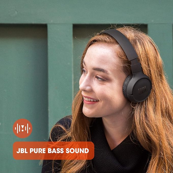 JBL Tune 510BT - Bluetooth headphones with up to 40 hours battery, microphone for call, foldable and comfortable, Android and iOs compatible (Black) - Elite TronX