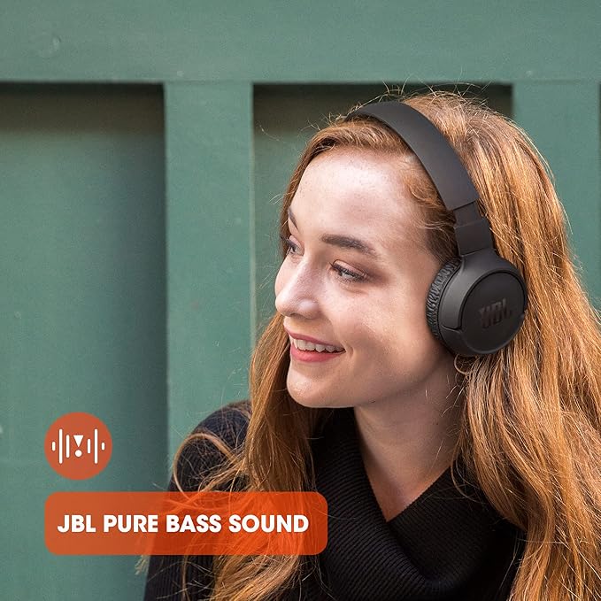 JBL Tune 510BT - Bluetooth headphones with up to 40 hours battery, microphone for call, foldable and comfortable, Android and iOs compatible (Black) - Elite TronX
