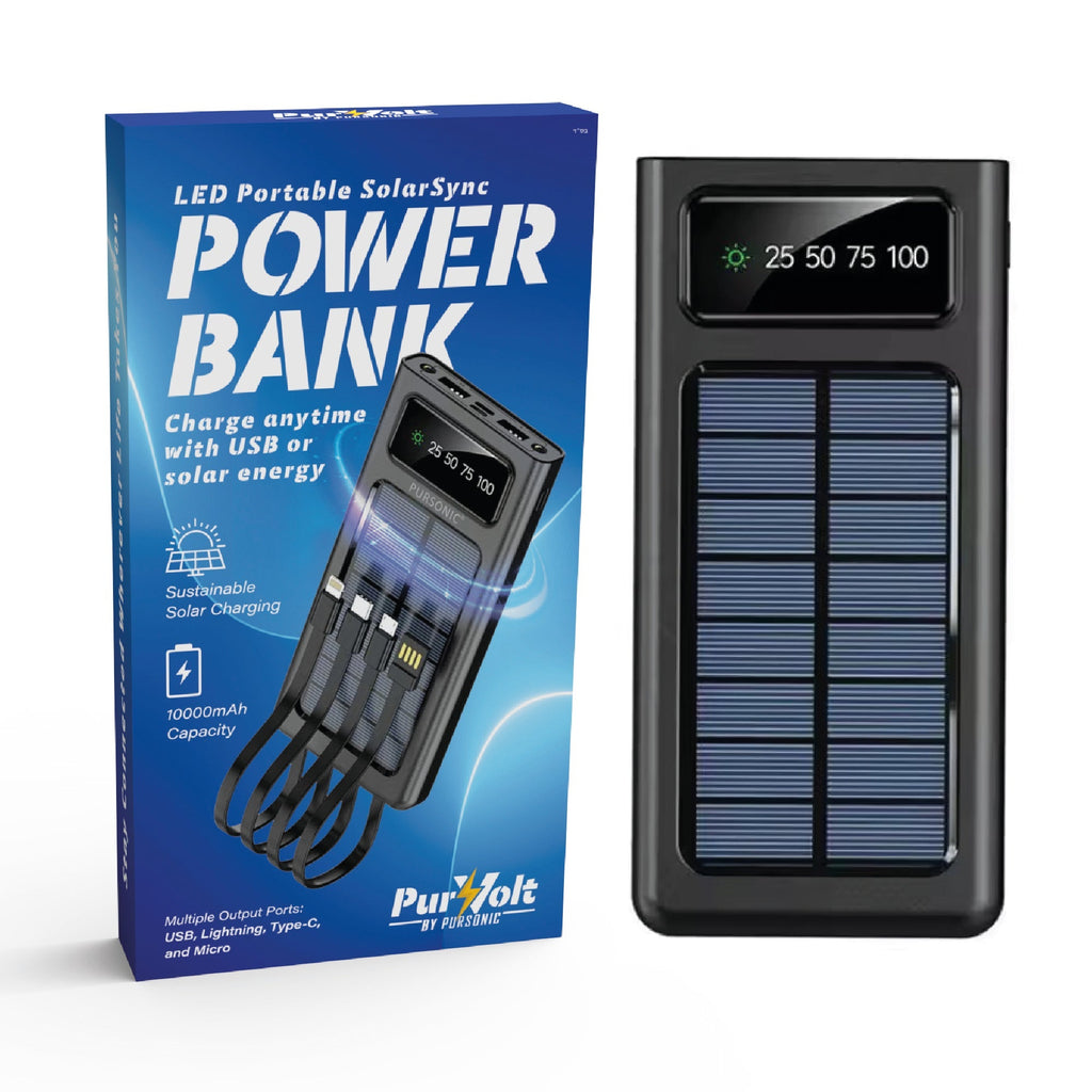 LED Portable Solarsync Power Bank – PoLED Portable Solarsync Power Bank – Power Anytime, Anywherewer Anytime, Anywhere - Elite TronX