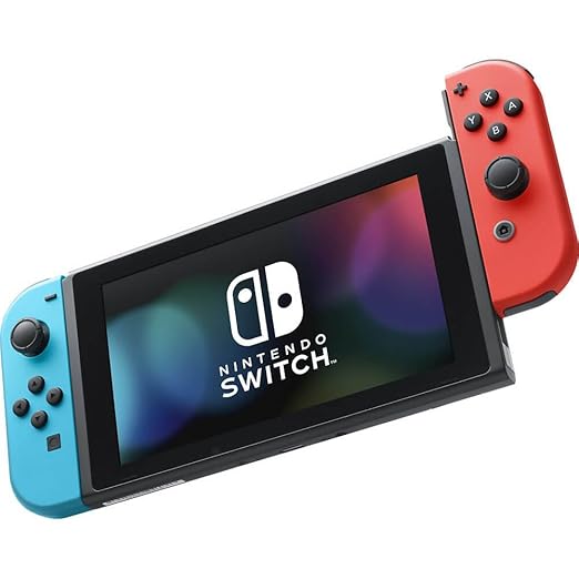 Nintendo Switch with Neon Blue and Neon Red Joy - Con - Handheld Gaming Console - Elite TronX