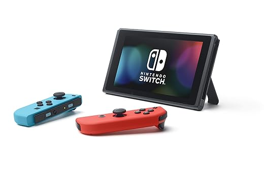 Nintendo Switch with Neon Blue and Neon Red Joy - Con - Handheld Gaming Console - Elite TronX
