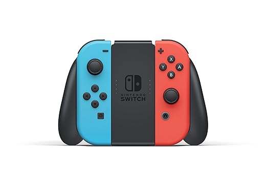 Nintendo Switch with Neon Blue and Neon Red Joy - Con - Handheld Gaming Console - Elite TronX