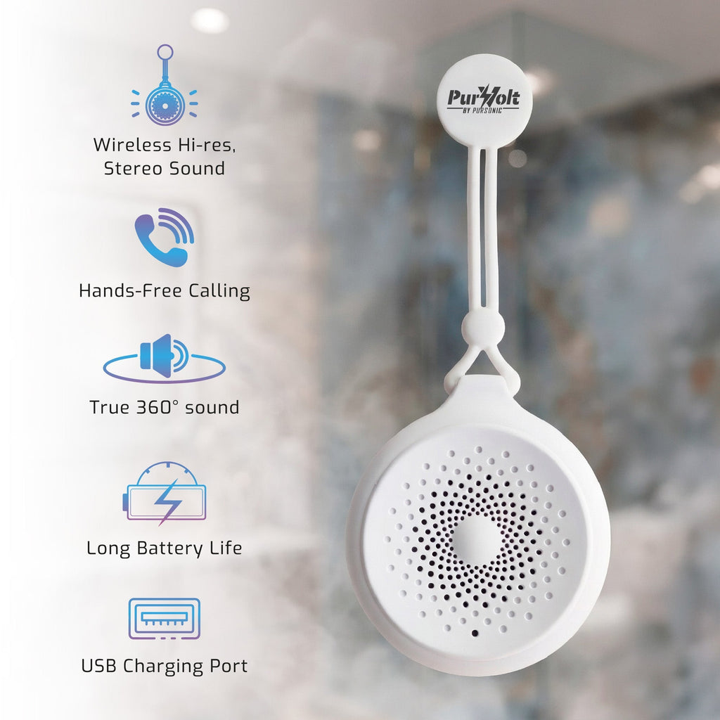 Pursonic Peak Wireless Speaker & Pursonic Waterproof Wireless Speaker Bundle – 360° Hi - Res Sound Anywhere, Anytime - Elite TronX