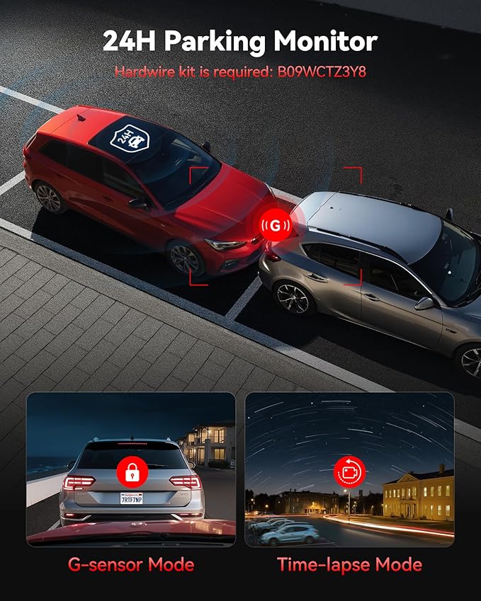 REDTIGER 4K Dash Cam Front Rear, STARVIS 2 Sensor, Free Card Included, 5.8GHz WiFi - 20MB/s Fast Download, Dash Camera for Cars with GPS, WDR Night Vision, 170°Wide Angle, 24H Parking Mode(F7NP) - Elite TronX