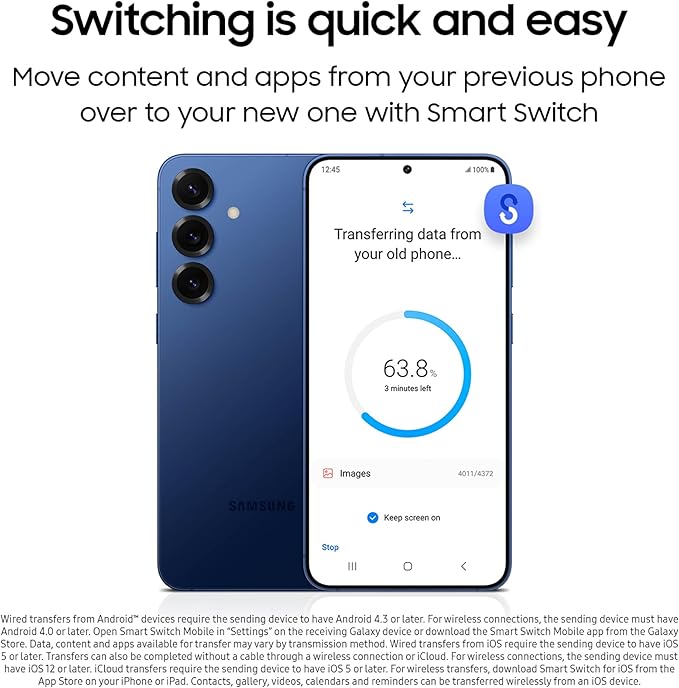 Samsung Galaxy S25+ Cell Phone, 256GB Smartphone, Unlocked Android, AI Night Mode Camera, Snapdragon 8 Elite Fast Processor, ProScaler Display, 4900mAh Battery, 2025, US 1 Yr Warranty, Navy - Elite TronX