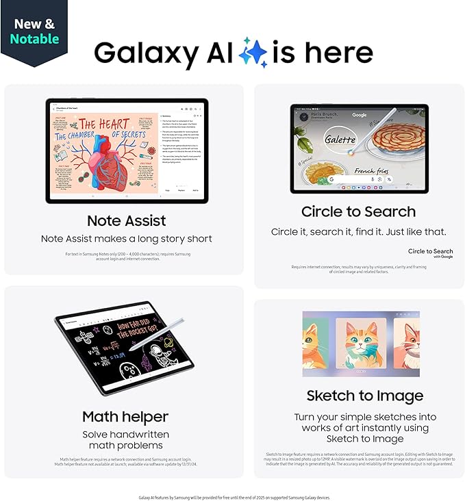 Samsung Galaxy Tab S10+ Plus 12.4” 256GB Android Tablet, Galaxy AI Tools, Circle to Search, AMOLED 2X Display, Long Battery Life, Durable Design, S Pen for Note - Taking, US Version, Moonstone Gray - Elite TronX