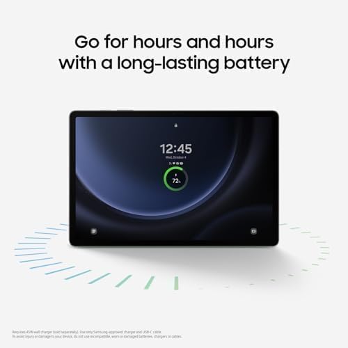 Samsung Galaxy Tab S9 FE+ 12.4” 128 GB Android Tablet, IP68 Water - and Dust - Resistant, Long Battery Life, Powerful Processor, S Pen, 8MP Camera, Lightweight Design, US Version, 2023, Mint - Elite TronX