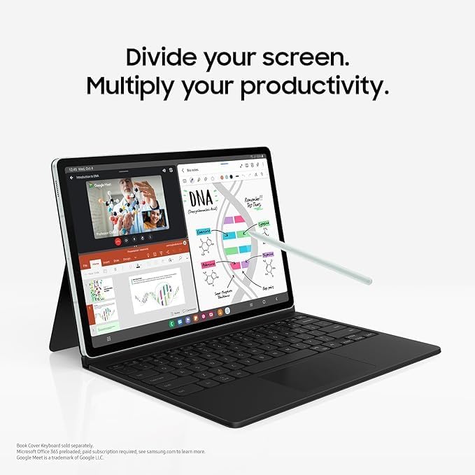 Samsung Galaxy Tab S9 FE+ 12.4” 128 GB Android Tablet, IP68 Water - and Dust - Resistant, Long Battery Life, Powerful Processor, S Pen, 8MP Camera, Lightweight Design, US Version, 2023, Mint - Elite TronX