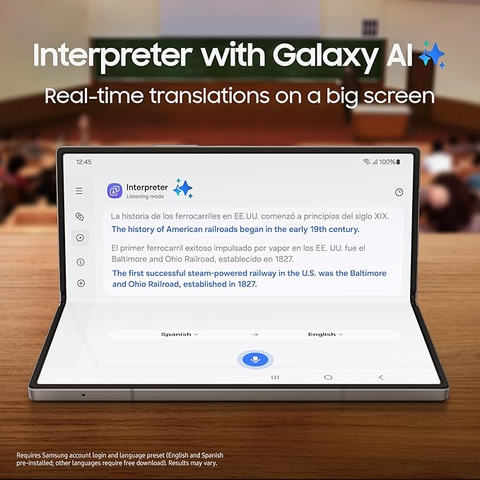 Samsung Galaxy Z Fold 6, 512GB Unlocked Android Smartphone, Circle to Search, Hands - Free Interpreter, AI Photo Edits, Foldable Display for Multitasking, 2024, US 1 Yr Warranty, Silver Shadow - Elite TronX