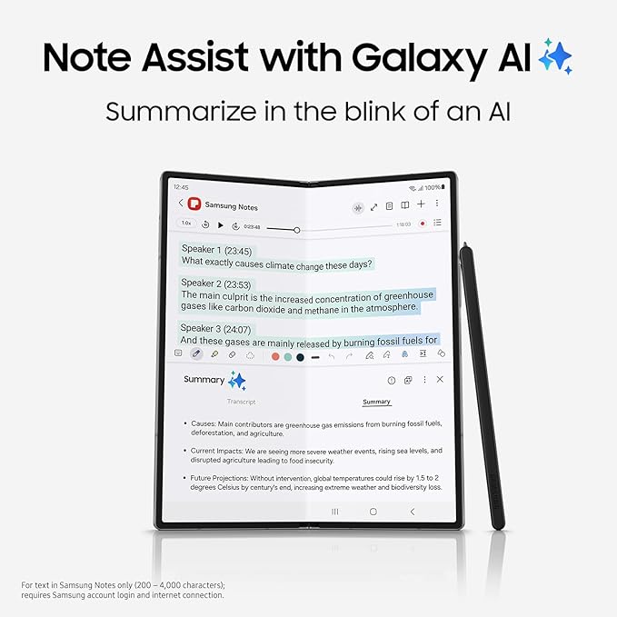 Samsung Galaxy Z Fold 6, 512GB Unlocked Android Smartphone, Circle to Search, Hands - Free Interpreter, AI Photo Edits, Foldable Display for Multitasking, 2024, US 1 Yr Warranty, Silver Shadow - Elite TronX