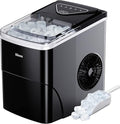 Silonn Ice Maker Countertop, 9 Cubes Ready in 6 Mins, 26lbs in 24Hrs, Self - Cleaning Ice Machine with Ice Scoop and Basket, 2 Sizes of Bullet Ice for Home Kitchen Office Bar Party - Elite TronX