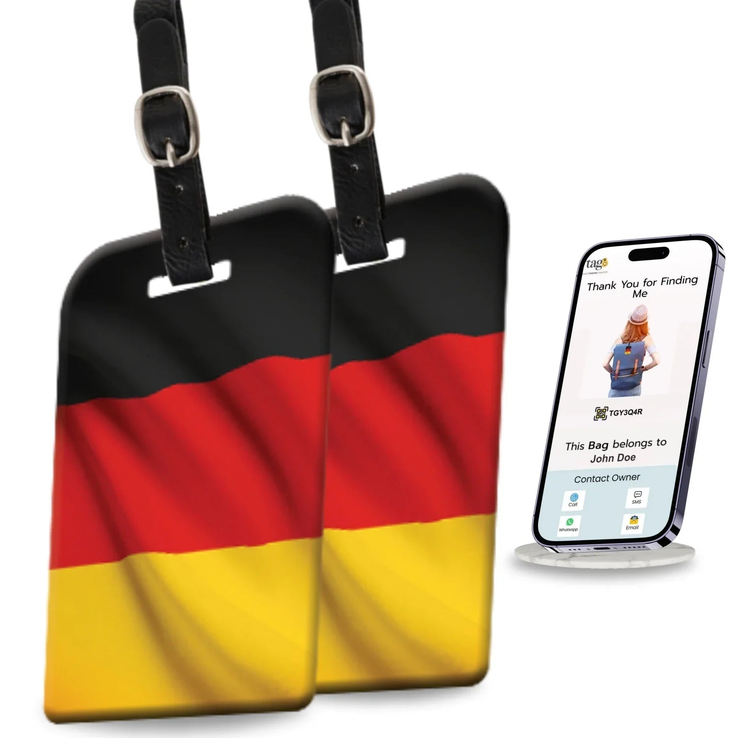 Smart Bag Security Tag - Germany Flag [Pack 2] - Elite TronX