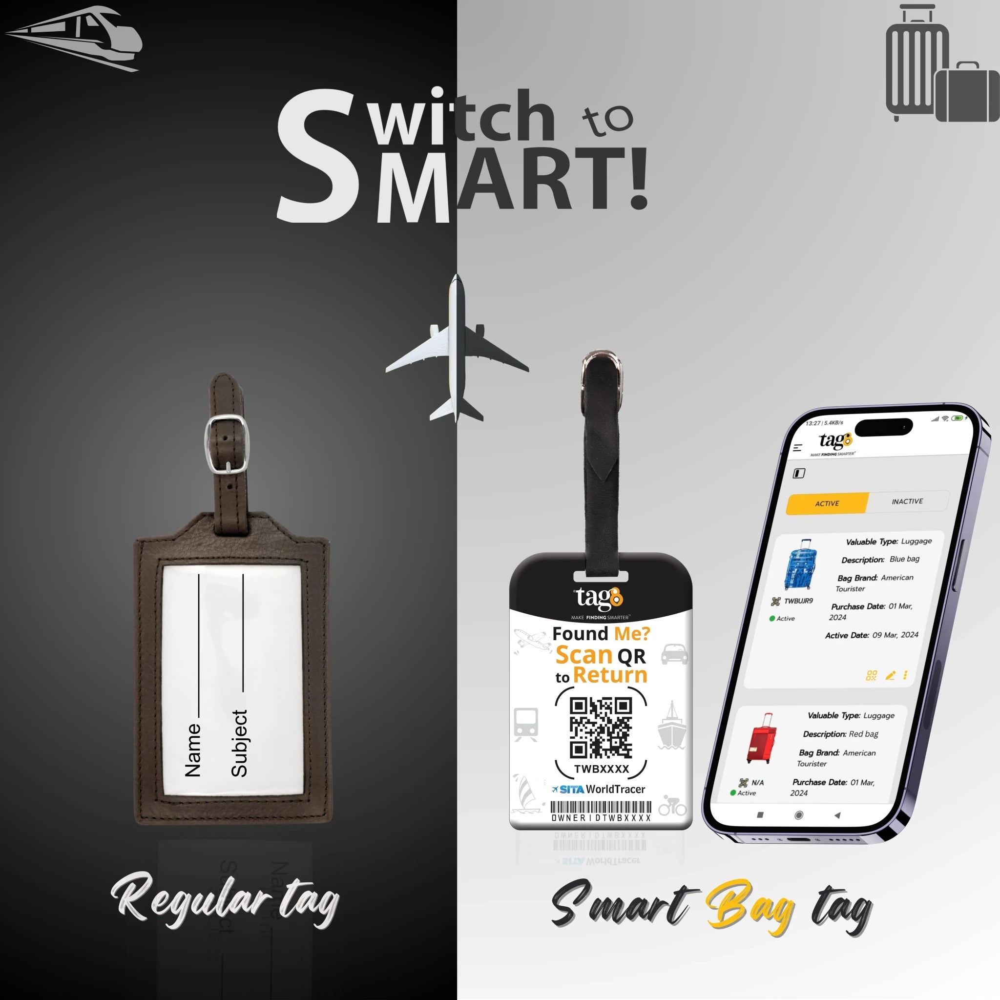 Smart Bag Security Tag - Germany Flag [Pack 2] - Elite TronX