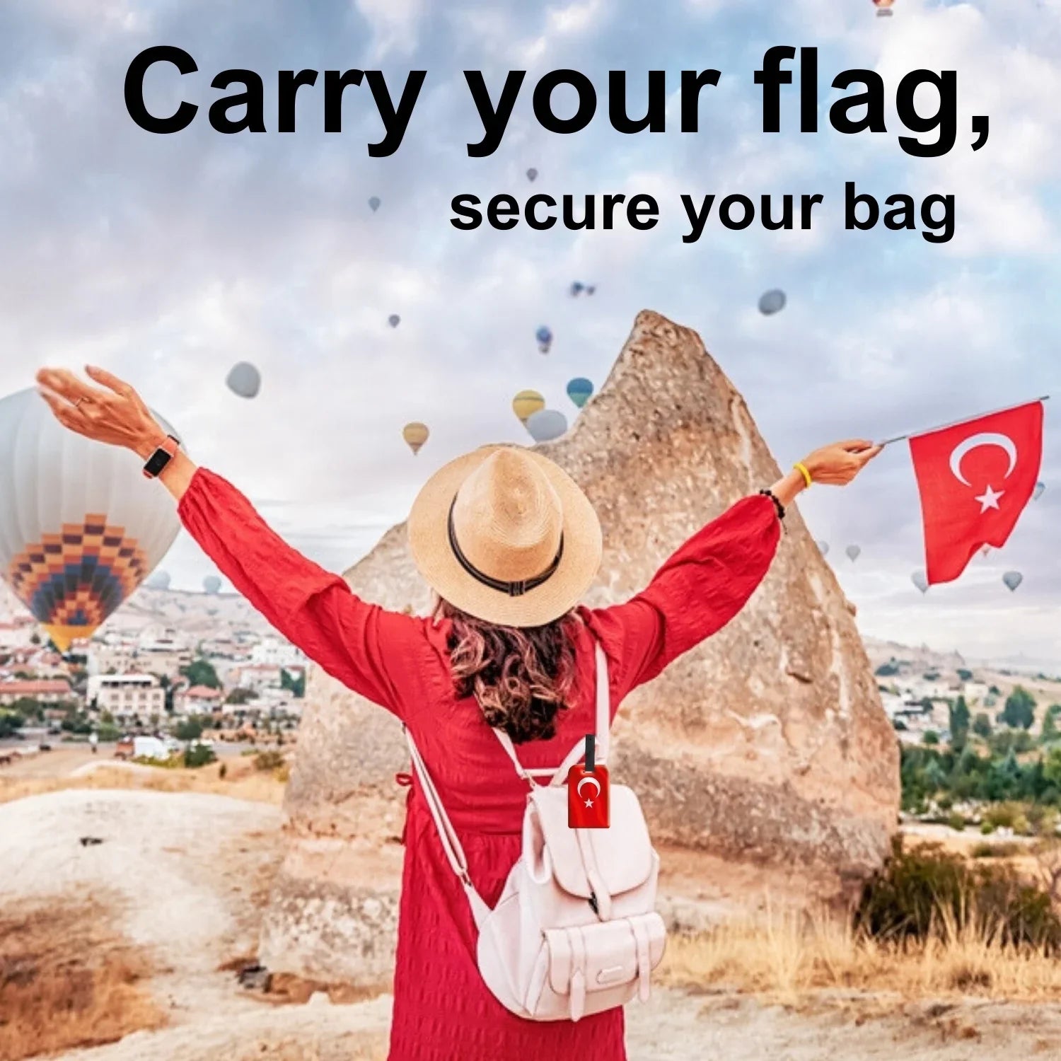 Smart Bag Security Tag - Turkey Flag [Pack 2] - Elite TronX