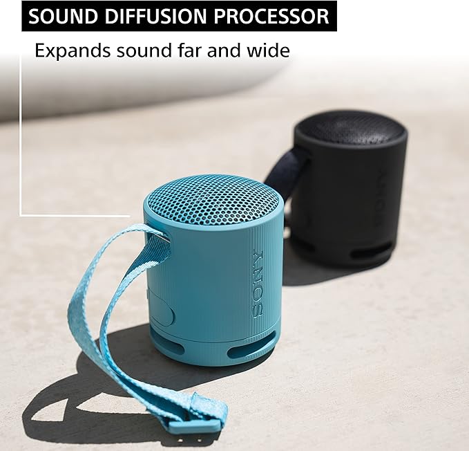Sony SRS - XB100 Wireless Bluetooth Portable Lightweight Super - Compact Travel Speaker, Durable IP67 Waterproof & Dustproof Shower Speaker, 16 Hour Battery, Versatile Strap, & Hands - free Calling, Black - Elite TronX