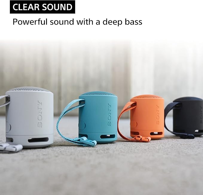 Sony SRS - XB100 Wireless Bluetooth Portable Lightweight Super - Compact Travel Speaker, Durable IP67 Waterproof & Dustproof Shower Speaker, 16 Hour Battery, Versatile Strap, & Hands - free Calling, Black - Elite TronX