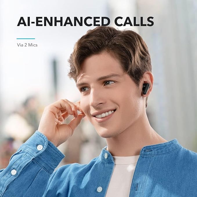 Soundcore by Anker P20i True Wireless Earbuds, 10mm Drivers with Big Bass, Bluetooth 5.3, 30H Long Playtime, Water - Resistant, 2 Mics for AI Clear Calls, 22 Preset EQs, Customization via App - Elite TronX