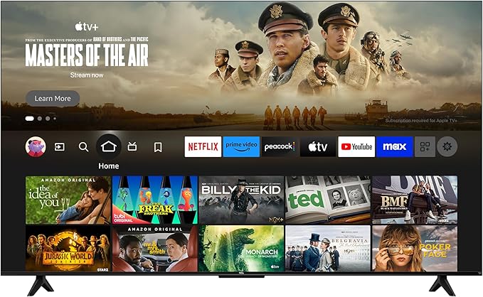 TCL 65 - Inch Class S5 UHD 4K LED Smart TV with Fire TV (65S551F, 2024), Dolby Vision, HDR PRO+, Atmos, Alexa Built - in, Apple AirPlay 2, Streaming Television - Elite TronX